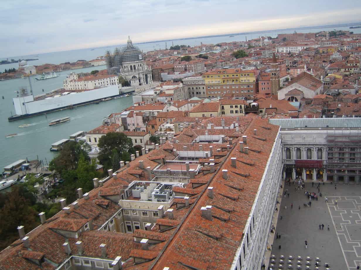 red roofs and Grand Canal in Venice